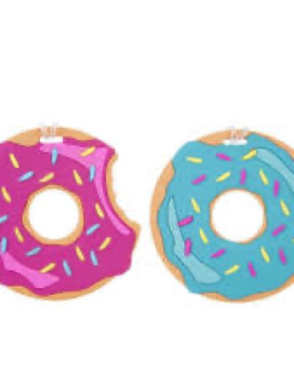 Travelon Donut Luggage Tags - Teal & Hot Pink
